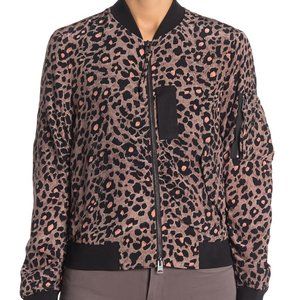 AllSaints Ella Lyos Bomber Jacket Animal Print NWT